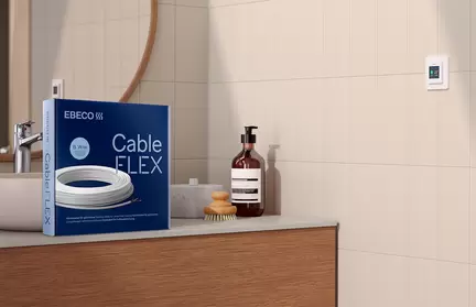 Cableflex 6 i badrum för komfortgolvvärme